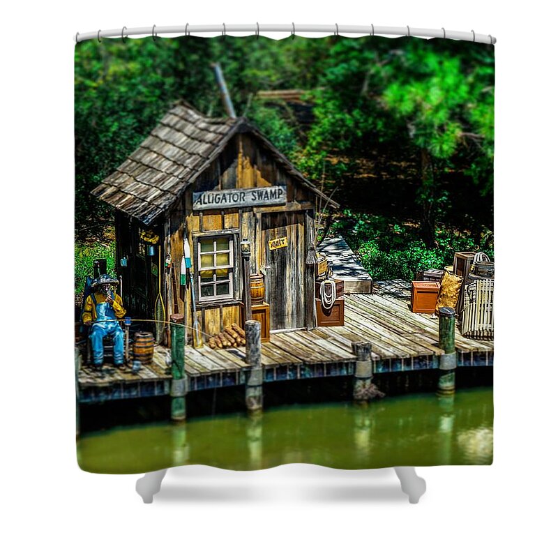  Shower Curtain featuring the photograph Alligator Swamp by Rodney Lee Williams