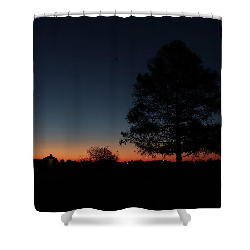 Dawn Shower Curtain featuring the photograph Almost Light by Jerry Mitchell