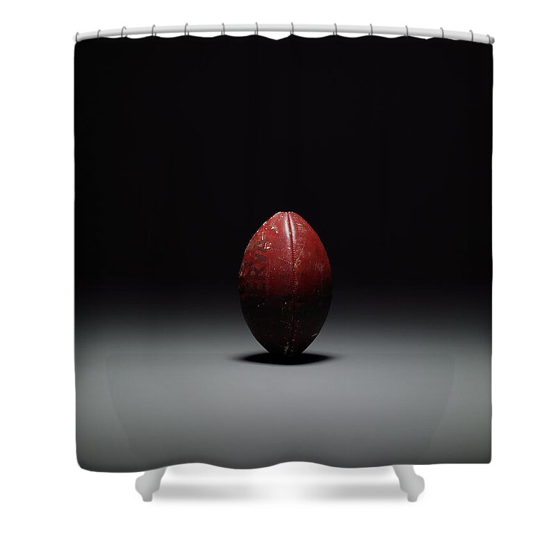 Ball Shower Curtain featuring the photograph American Football, Studio Shot by Max Oppenheim