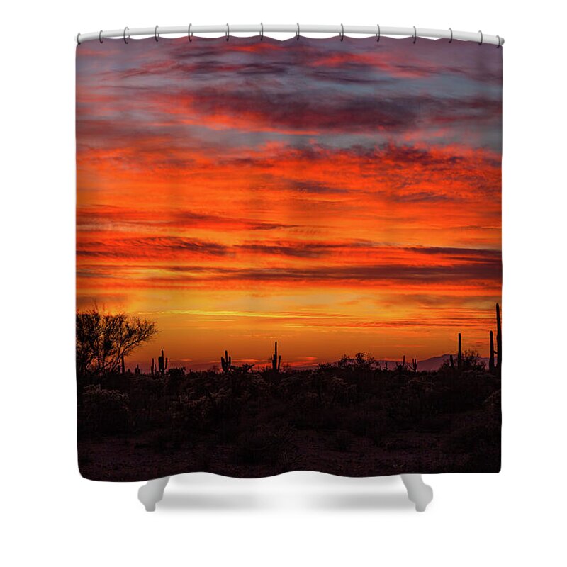 American Southwest Shower Curtain featuring the photograph An Arizona Sky by Rick Furmanek