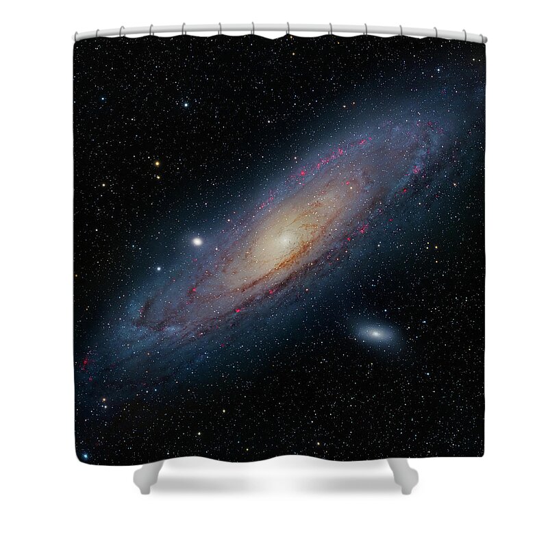 Galaxy Shower Curtain featuring the photograph Andromeda Galaxy by Image By Marco Lorenzi, Www.glitteringlights.com