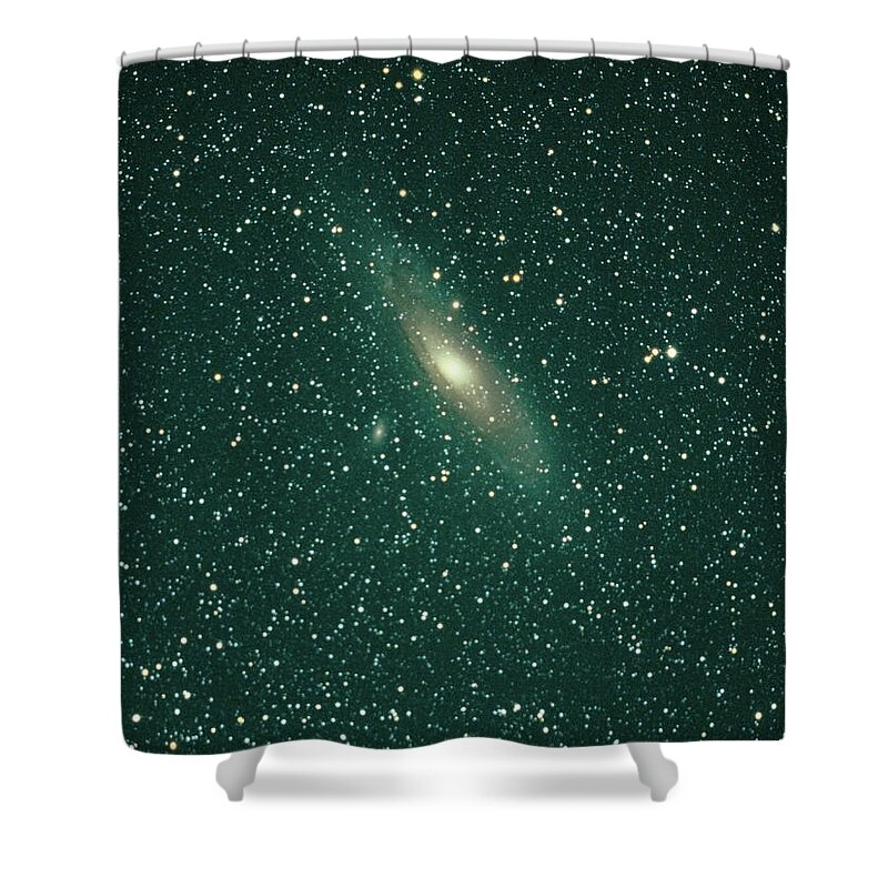 Majestic Shower Curtain featuring the photograph Andromeda Galaxy by Tpuerzer