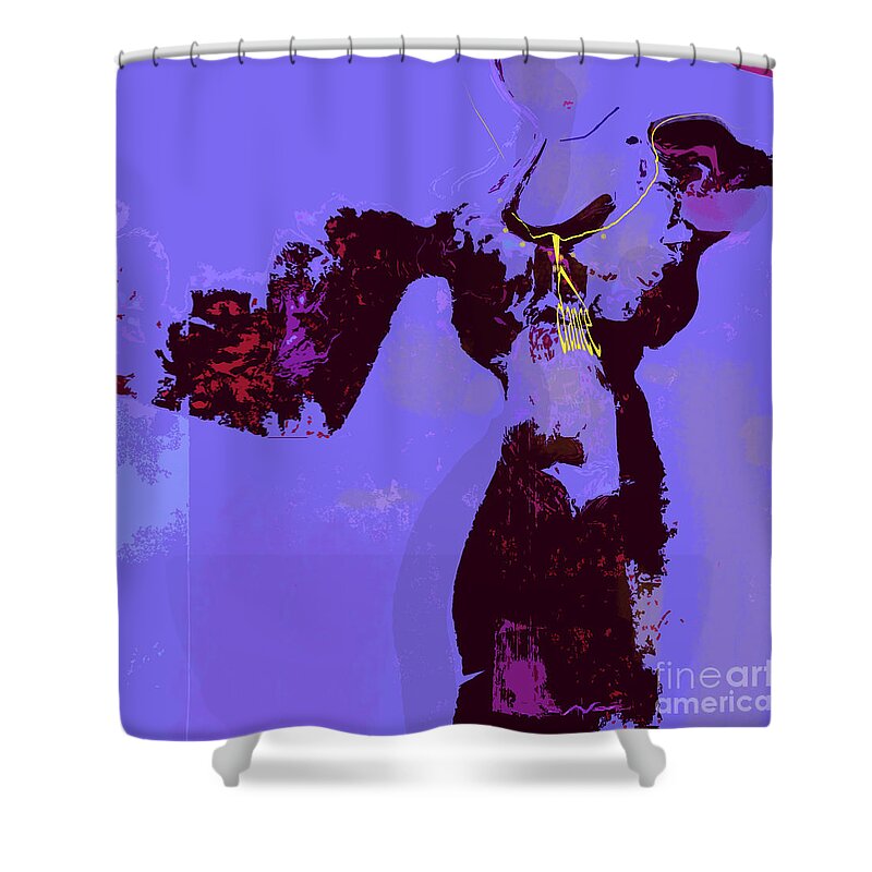 Square Shower Curtain featuring the mixed media Another Day Another Dance No 7 by Zsanan Studio