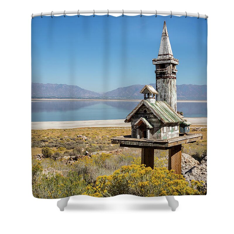 Animals Shower Curtain featuring the photograph Antelope Island State Park by Alex Mironyuk