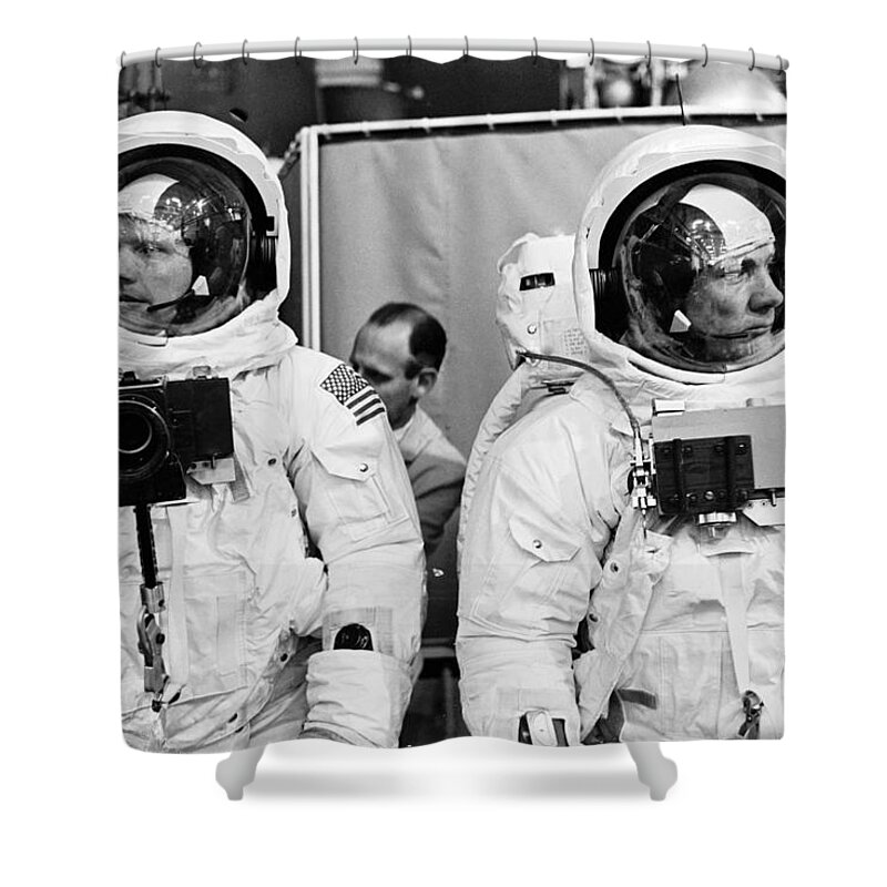 1969 Shower Curtain featuring the photograph Apollo 11, Eva Training, 1969 by Science Source
