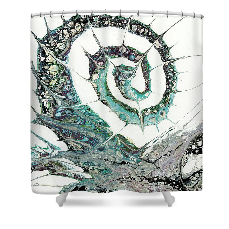 Acrylic Shower Curtain featuring the painting Apophis by KC Pollak