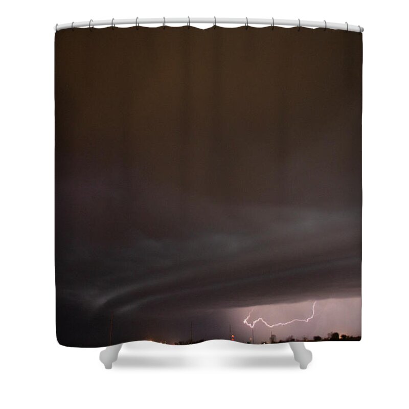 Nebraskasc Shower Curtain featuring the photograph April Thunderstorm Eye Candy 017 by Dale Kaminski