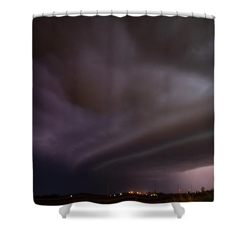 Nebraskasc Shower Curtain featuring the photograph April Thunderstorm Eye Candy 023 by Dale Kaminski