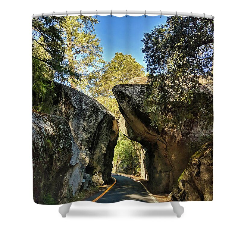 Nature Shower Curtain featuring the photograph Arch Rock Entrance by Portia Olaughlin