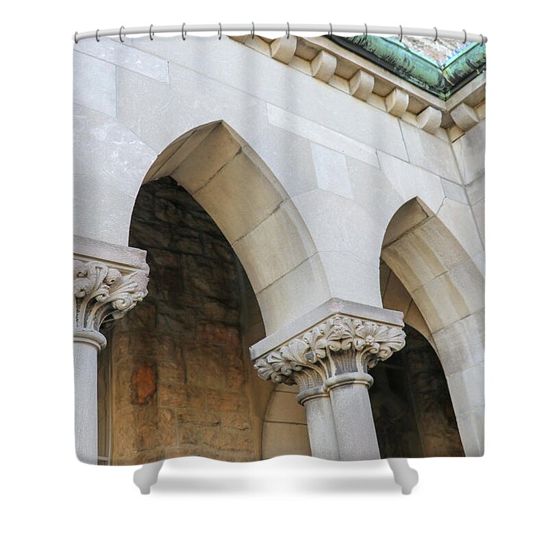 Architecture Shower Curtain featuring the photograph Archeways by Mary Anne Delgado