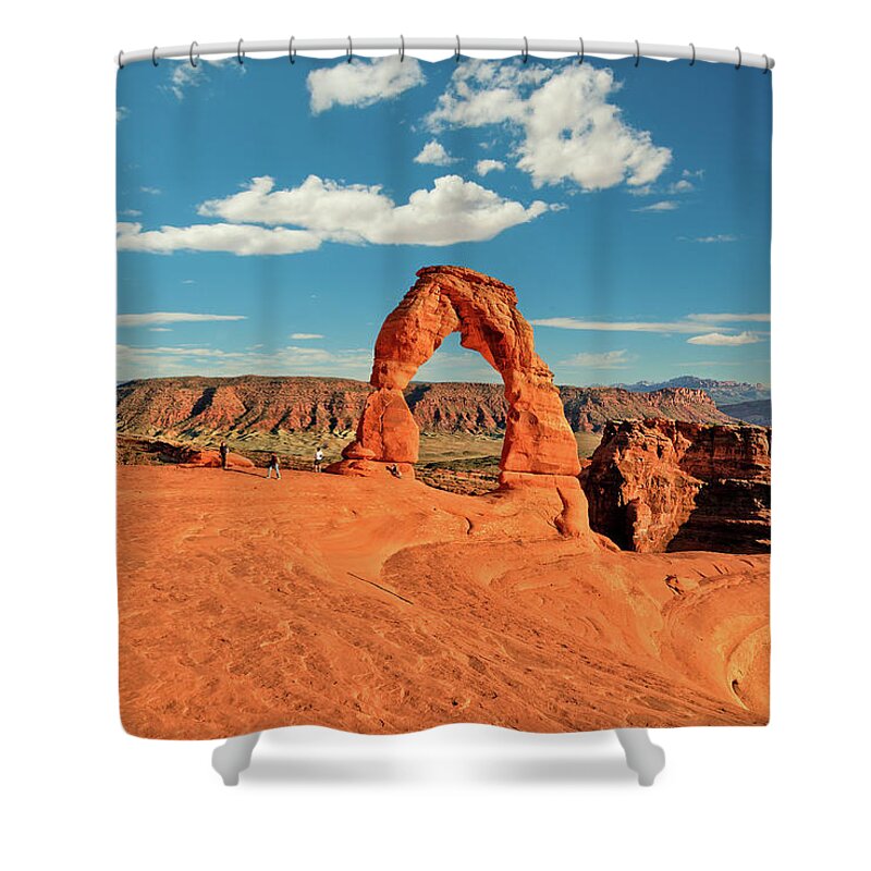 Extreme Terrain Shower Curtain featuring the photograph Arches National Park - Utah by Www.35mmnegative.com