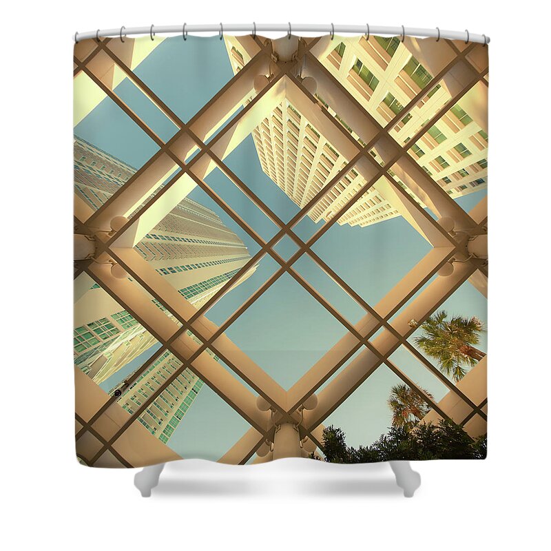 Downtown District Shower Curtain featuring the photograph Architecture Skyscrapers Downtown by Moreiso