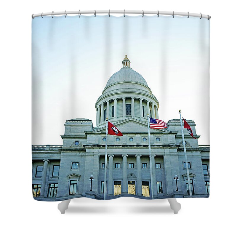 Arkansas Shower Curtain featuring the photograph Arkansas Capital Building by Scott Pellegrin