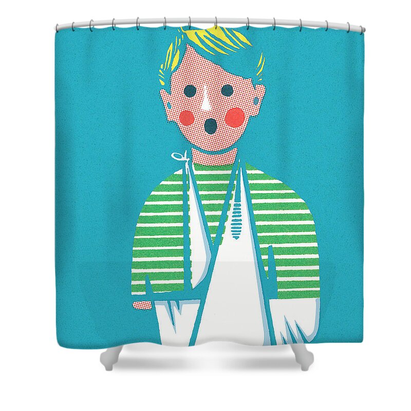 Sling Drawings Shower Curtains