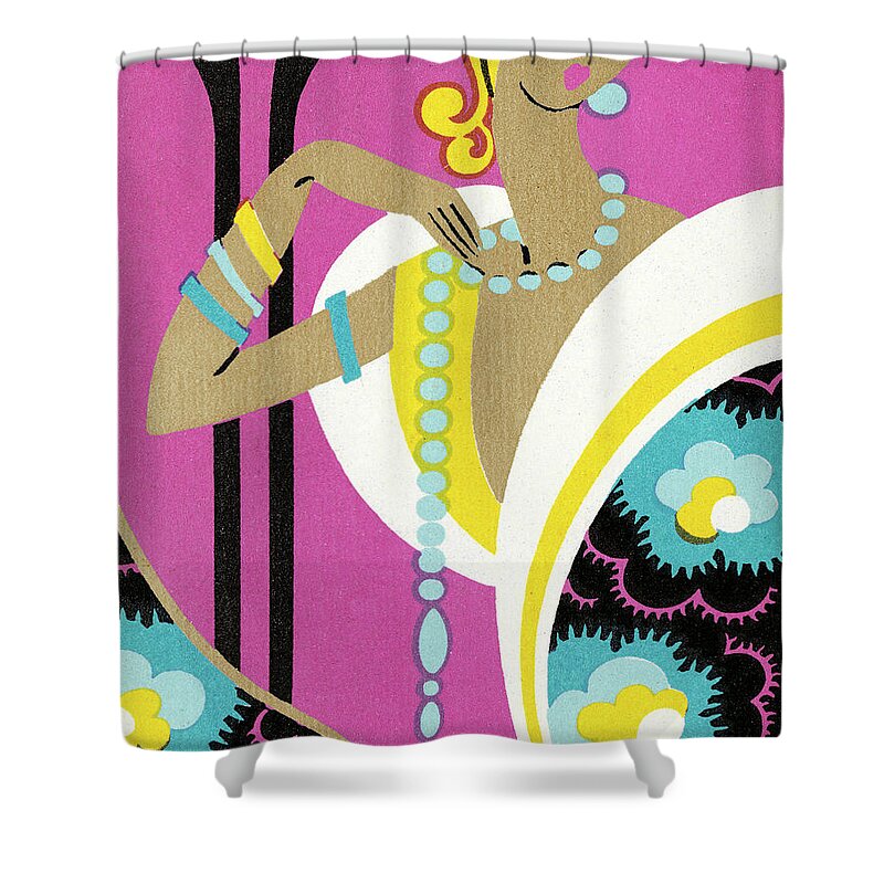 Long Necklace Shower Curtains