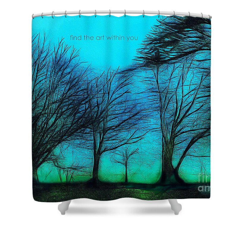 Trees Shower Curtain featuring the digital art Art Within You by Diana Rajala