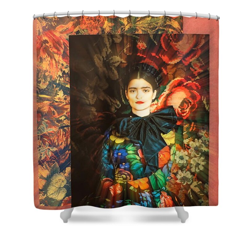 Frida Kahlo Shower Curtain featuring the photograph Artistic Frida Kahlo Stream by Chuck Kuhn