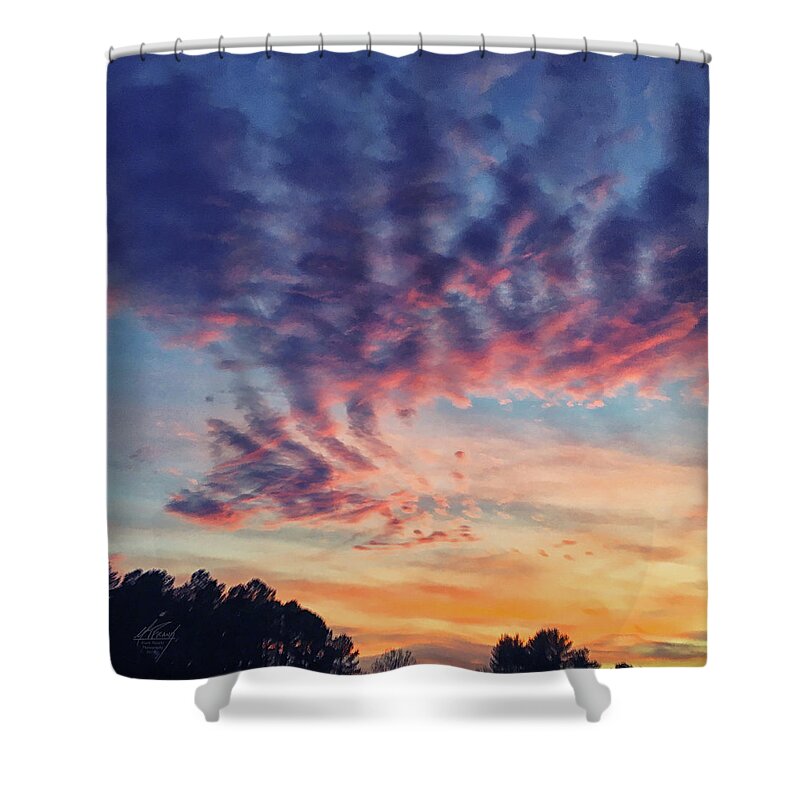 Colorful Shower Curtain featuring the photograph Artistic Sunset by Michael Frank