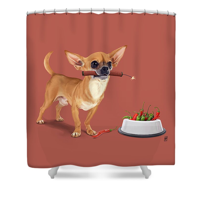 Illustration Shower Curtain featuring the digital art Spicy #2 by Rob Snow