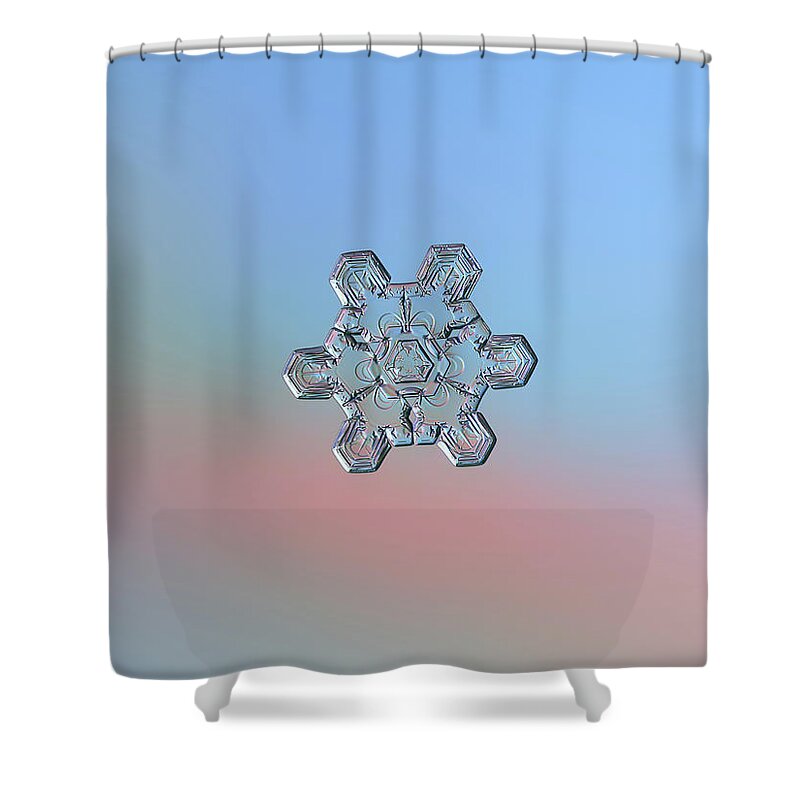 Snowflake Shower Curtain featuring the photograph Real snowflake - 10-Jan-2019 - 1 by Alexey Kljatov