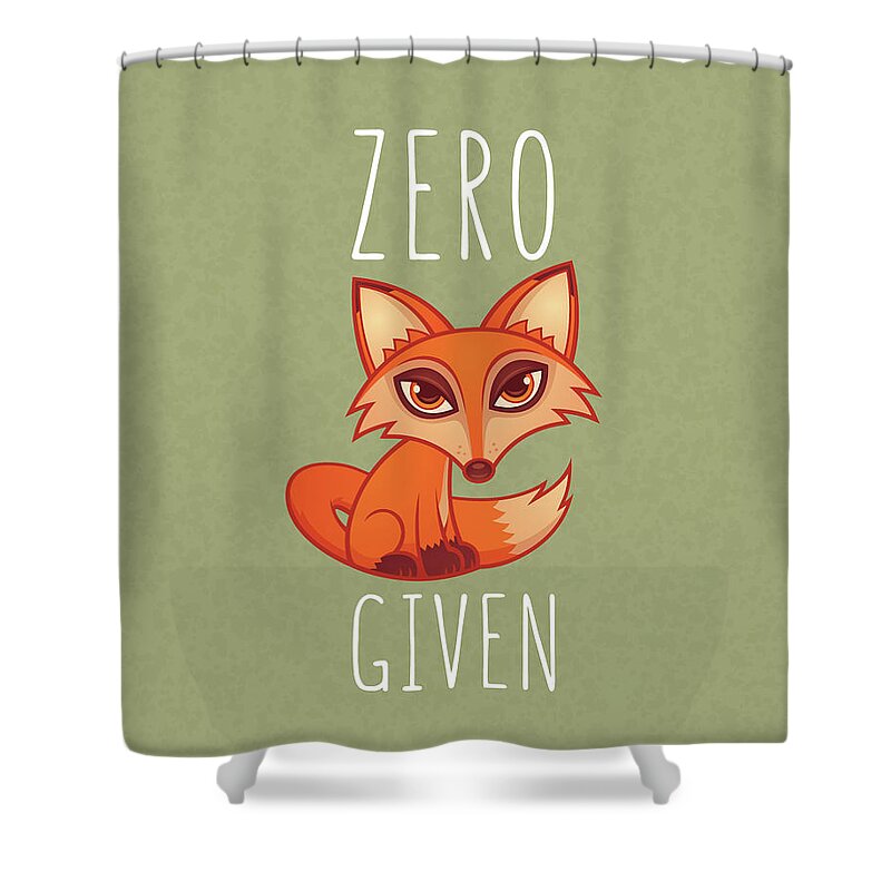 Animal Shower Curtain featuring the digital art Zero Fox Given by John Schwegel