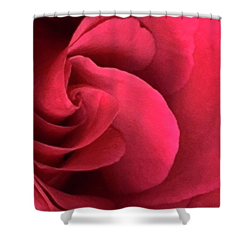 Rose Shower Curtain featuring the photograph As Love Waves In... by Tiesa Wesen