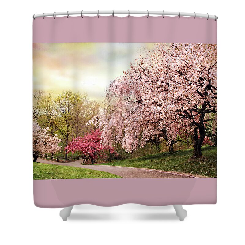 Nature Shower Curtain featuring the photograph Asian Cherry Grove by Jessica Jenney