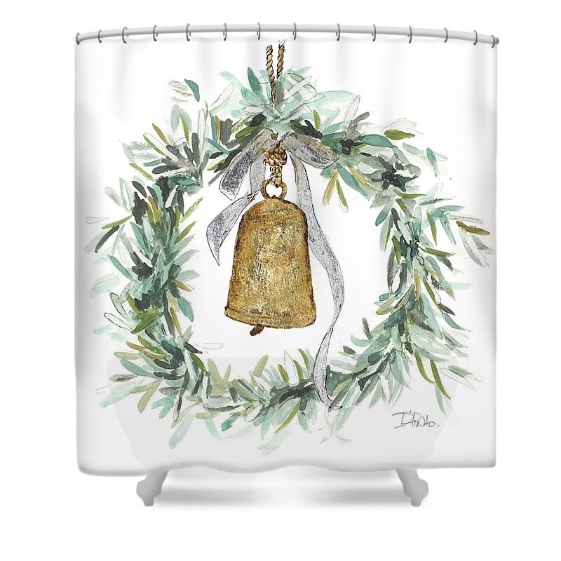 Aspen Shower Curtain featuring the painting Aspen Wreath by Patricia Pinto