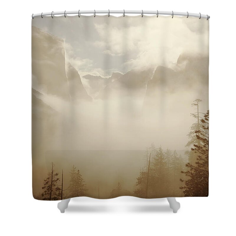 Scenics Shower Curtain featuring the photograph At West Entrance Of Yosemite National by Arturbo