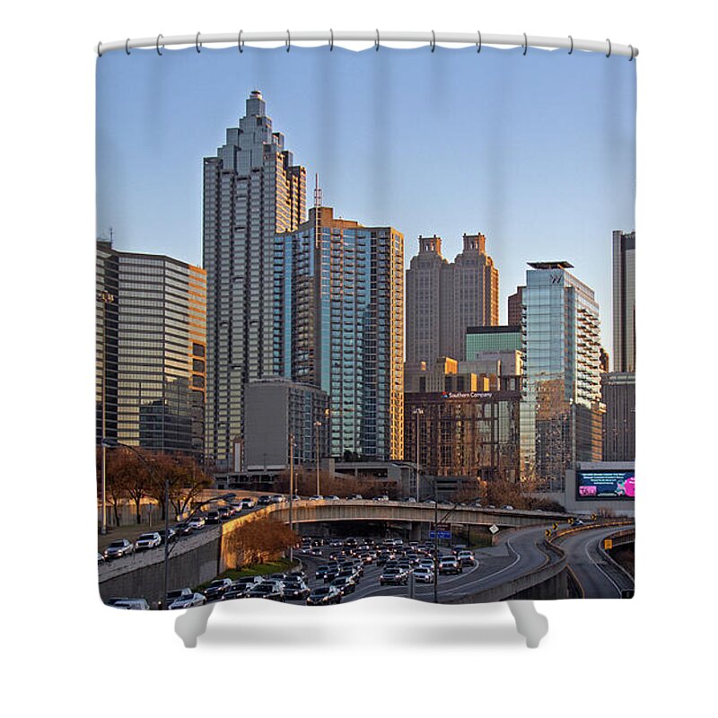 Atlanta Shower Curtain featuring the photograph Atlanta - Downtown View by Richard Krebs