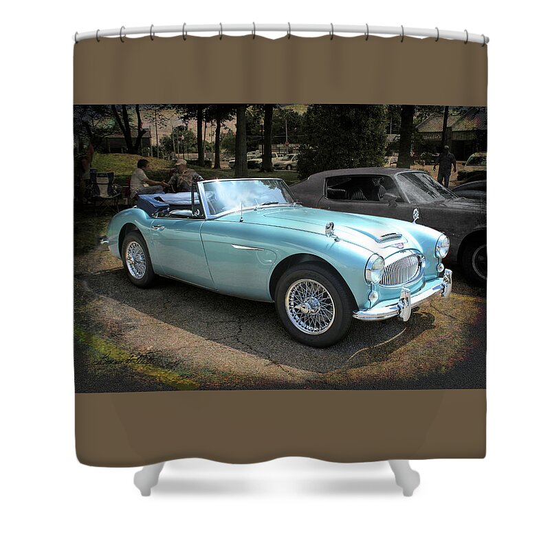 Car Shower Curtain featuring the photograph Austin-Healey 3000 by Bonnie Willis