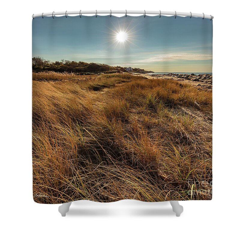 Autumn At The Beach Cape Cod Shower Curtain featuring the photograph Autumn at the Beach Cape Cod by Michelle Constantine
