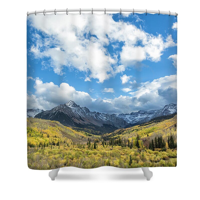 San Jaun Mountains Shower Curtain featuring the photograph Autumn Glory by Denise Bush