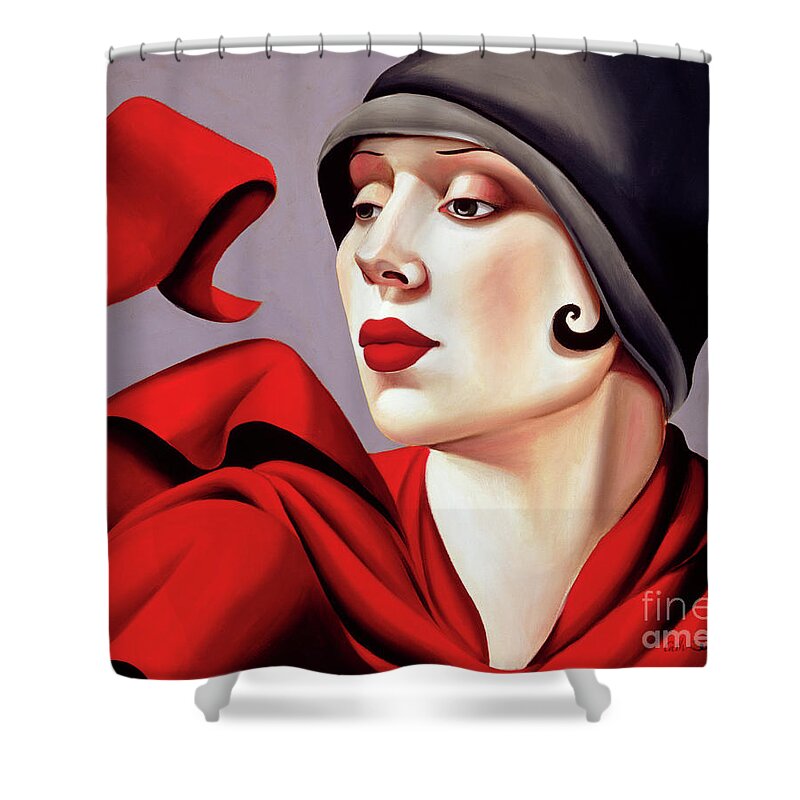 30s Shower Curtain featuring the painting Autumn Zephyr by Catherine Abel