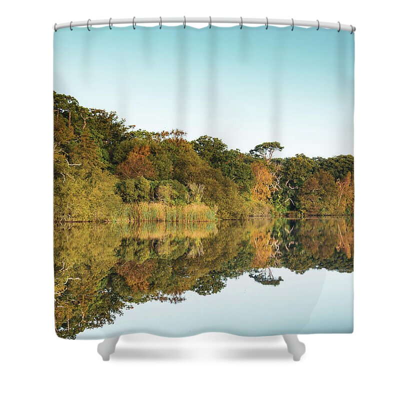 Lake Shower Curtain featuring the photograph Autumnal Reflections by Tanya C Smith
