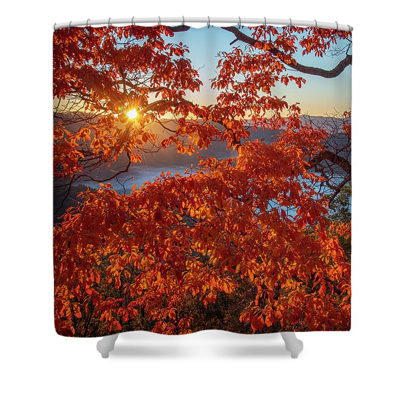 Blue Ridge Parkway Shower Curtain featuring the photograph Autumn's Beauty by Robert J Wagner