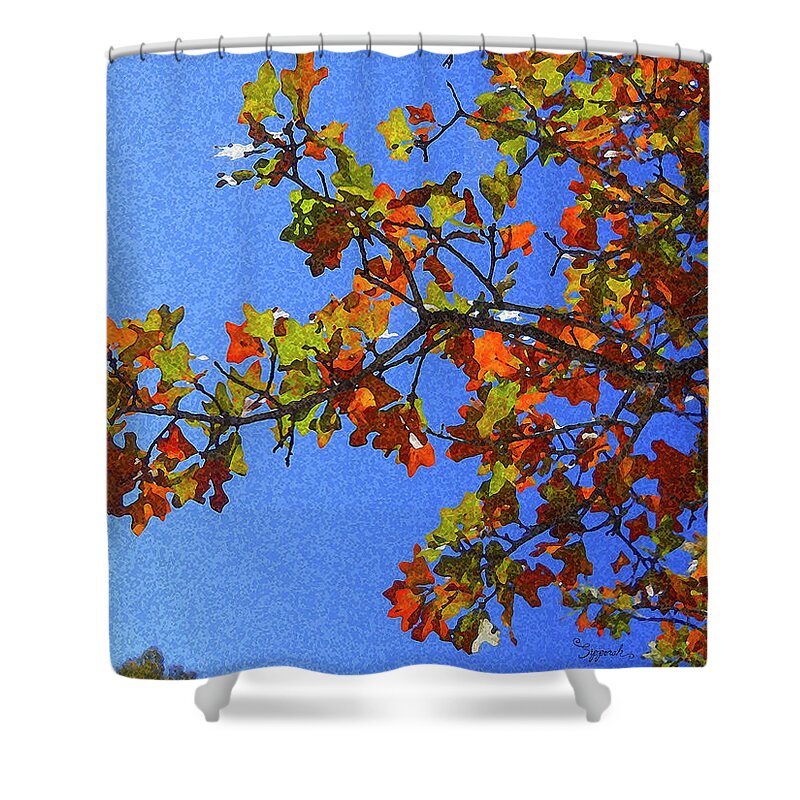 Autumn Shower Curtain featuring the photograph Autumn's Colors by Sipporah Art and Illustration