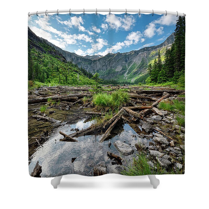 Avalanche Shower Curtain featuring the photograph Avalanche Lake 8 by Roger Snyder