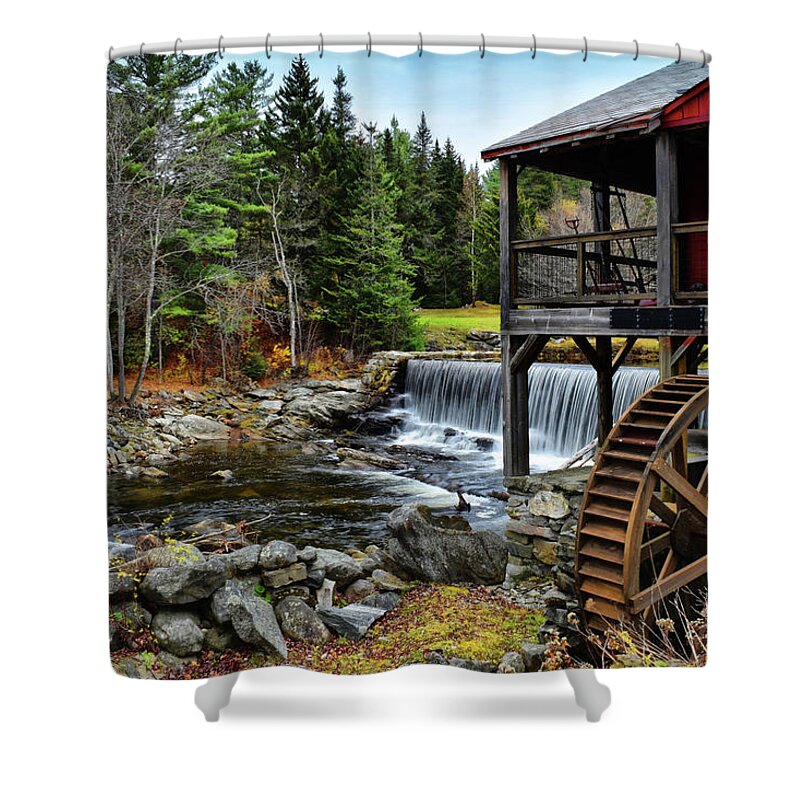 New England Shower Curtain featuring the photograph Back Roads in Fall by Tricia Marchlik