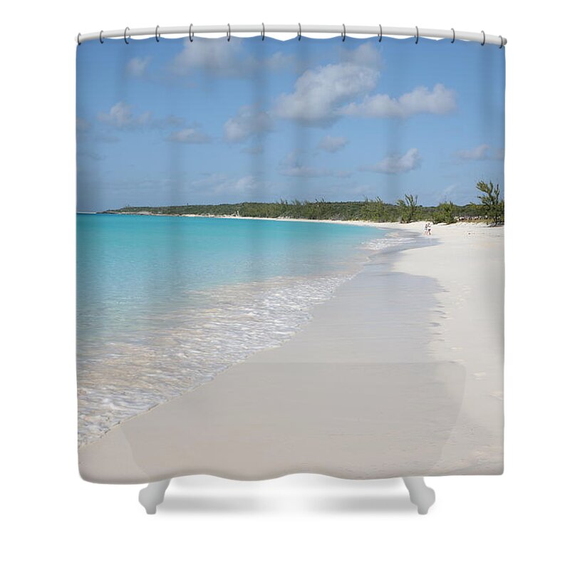 Wind Shower Curtain featuring the photograph Bahamas Beach Scene by Ngirish