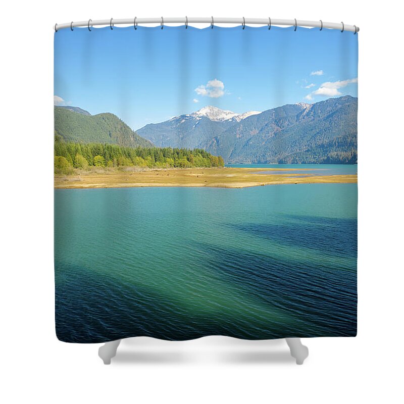 Steve Bunch Shower Curtain featuring the photograph Baker Lake in the fall by Steve Bunch