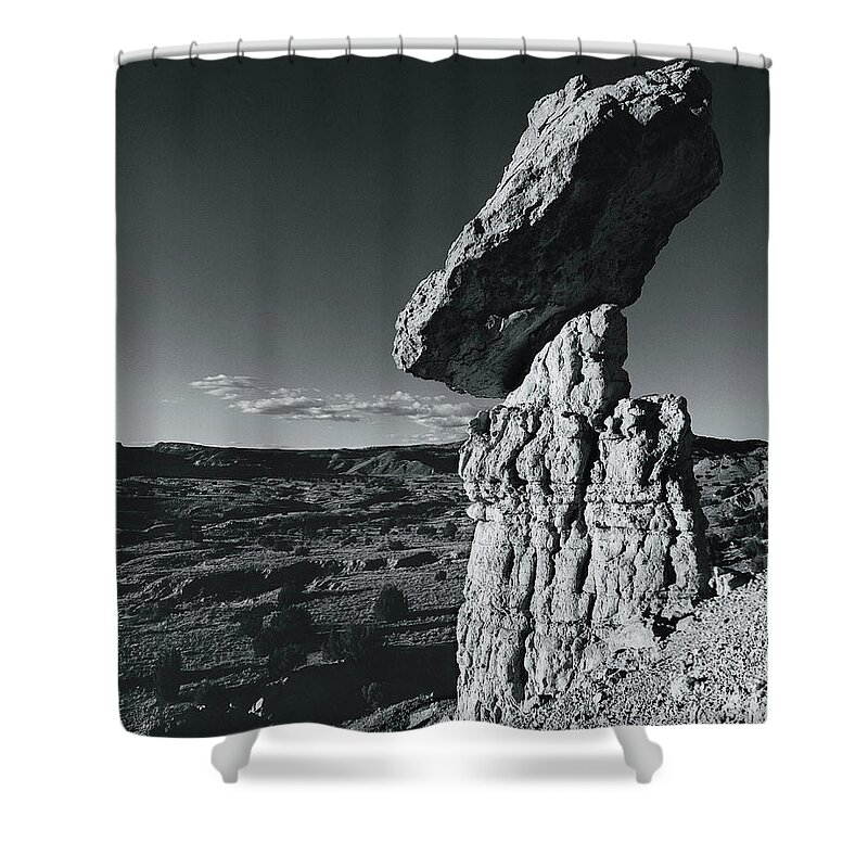 Scenics Shower Curtain featuring the photograph Balancing Rock, New Mexico, Usa by Chris Simpson
