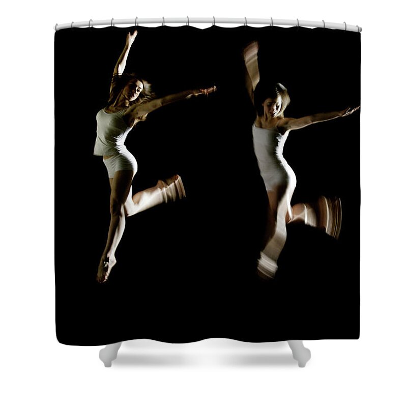 Expertise Shower Curtain featuring the photograph Ballet And Contemporary Dancers by John Rensten