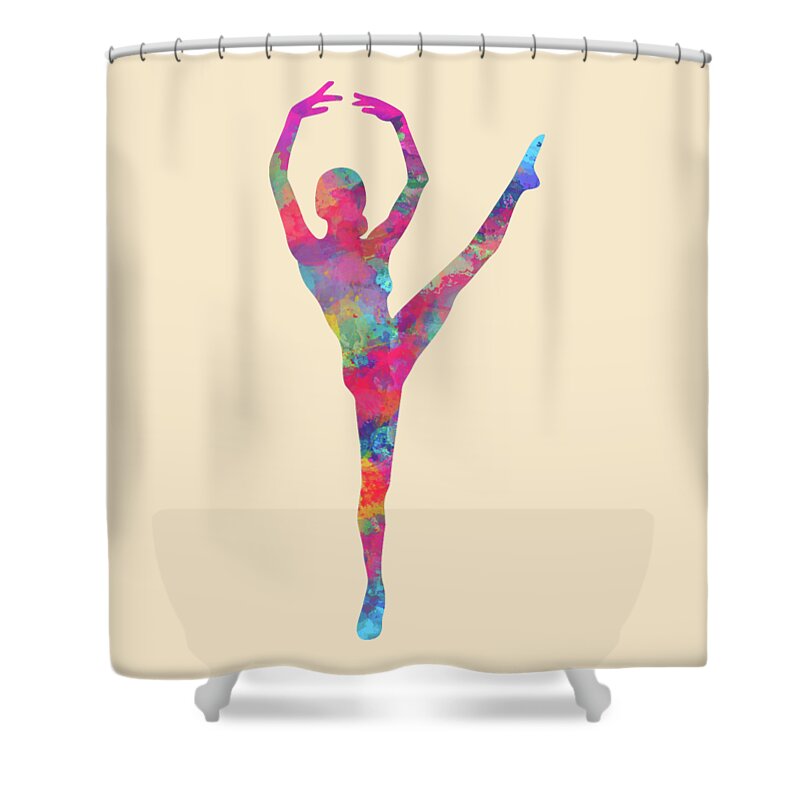 Ballet Art Shower Curtain featuring the digital art Ballet Canvas Print, Photographic Print, Art Print, Framed Print, Greeting Card, iPhone Case, by David Millenheft