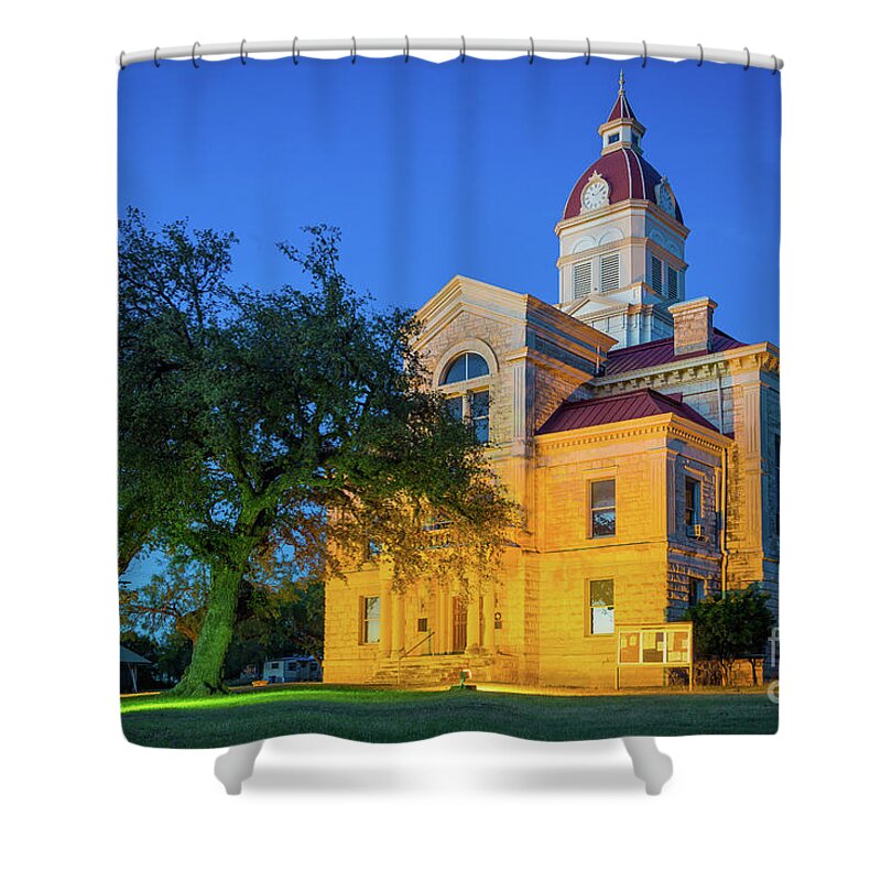 America Shower Curtain featuring the photograph Bandera County Court House by Inge Johnsson