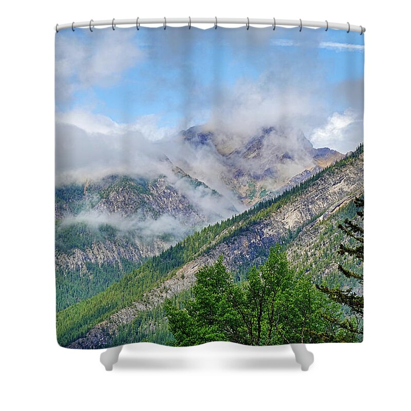 Banff Shower Curtain featuring the photograph Banff Cave and Basin View Alberta Canada Candian Rockies by Toby McGuire