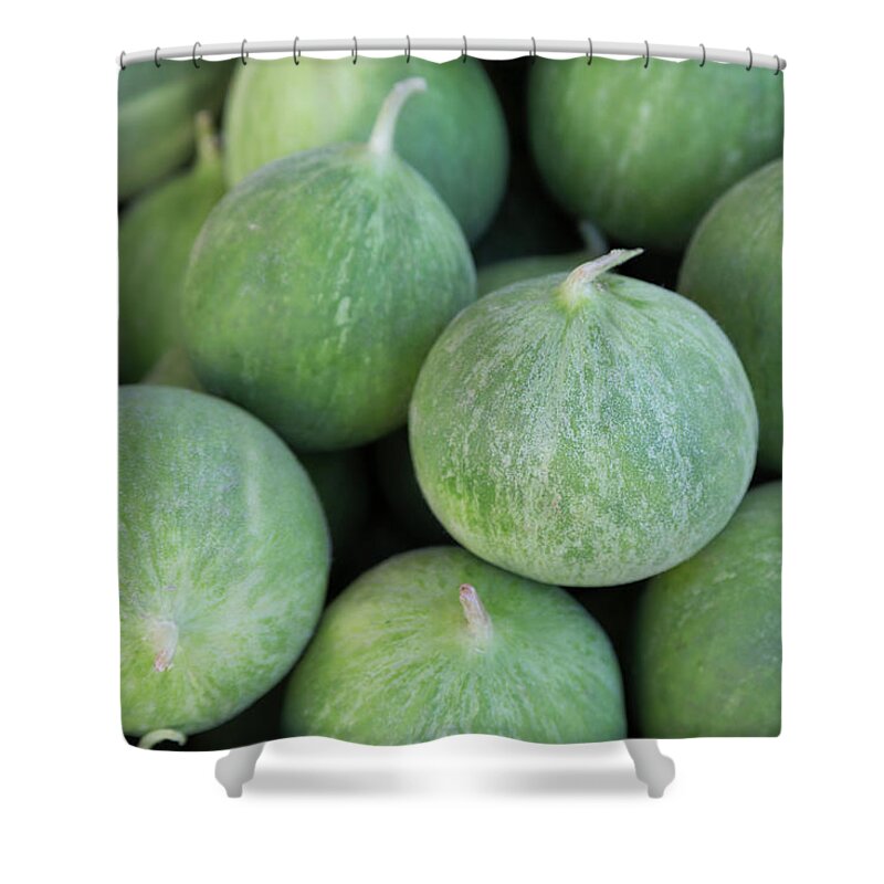 Bari Shower Curtain featuring the photograph Barattiere For Sale In A Market In by Martin Child
