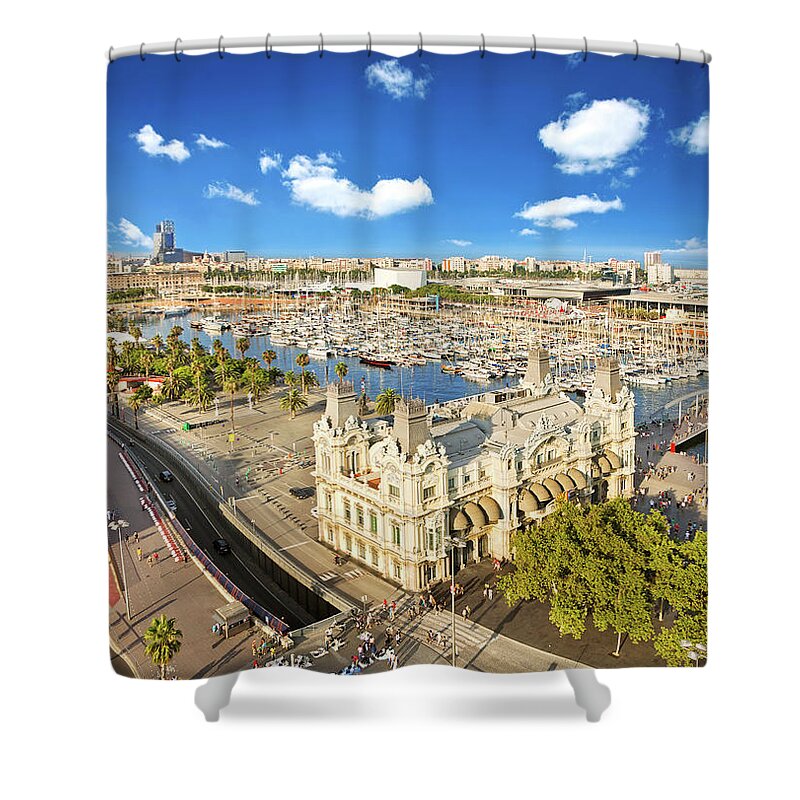 Catalonia Shower Curtain featuring the photograph Barcelona by Nikada