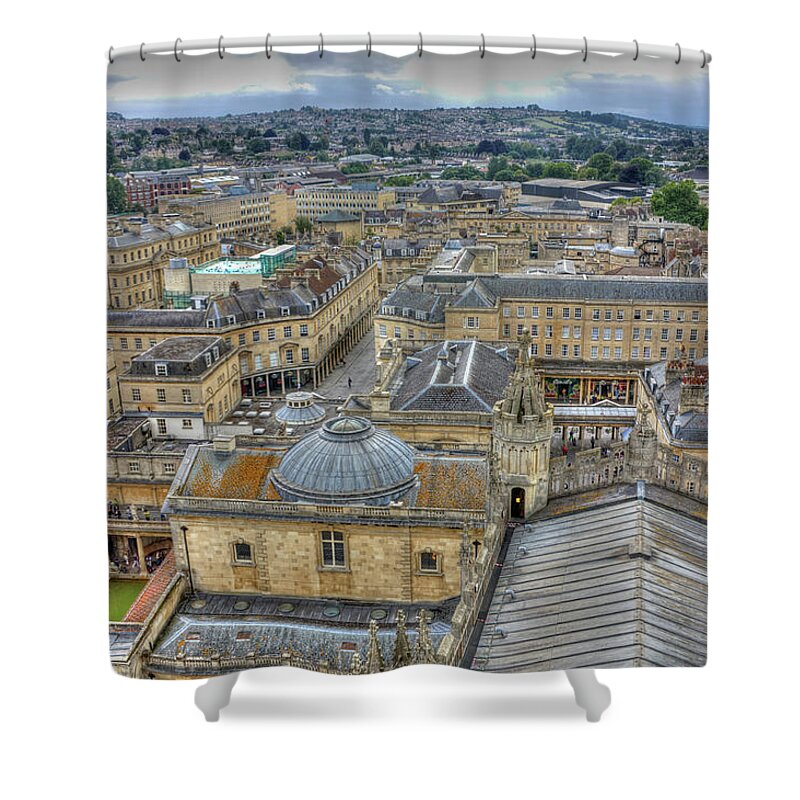 Tranquility Shower Curtain featuring the photograph Bath City by Image By Nonac digi For The Green Man