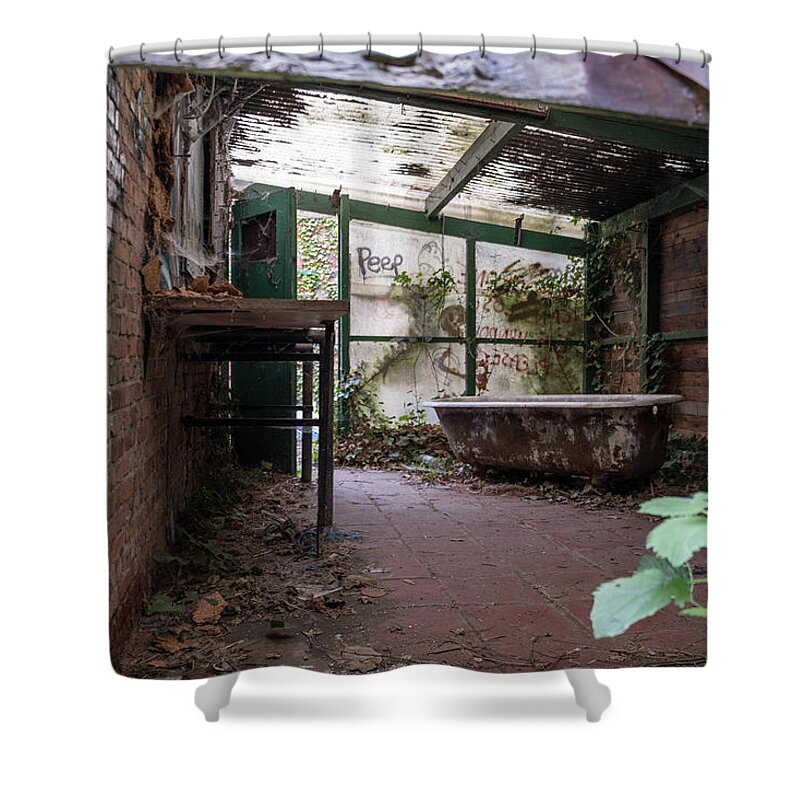 Doel Shower Curtain featuring the photograph Bath by Inge Elewaut